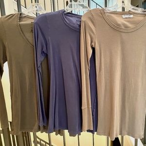 Bundle of Three Michael Stars Long Sleeved T Shirts